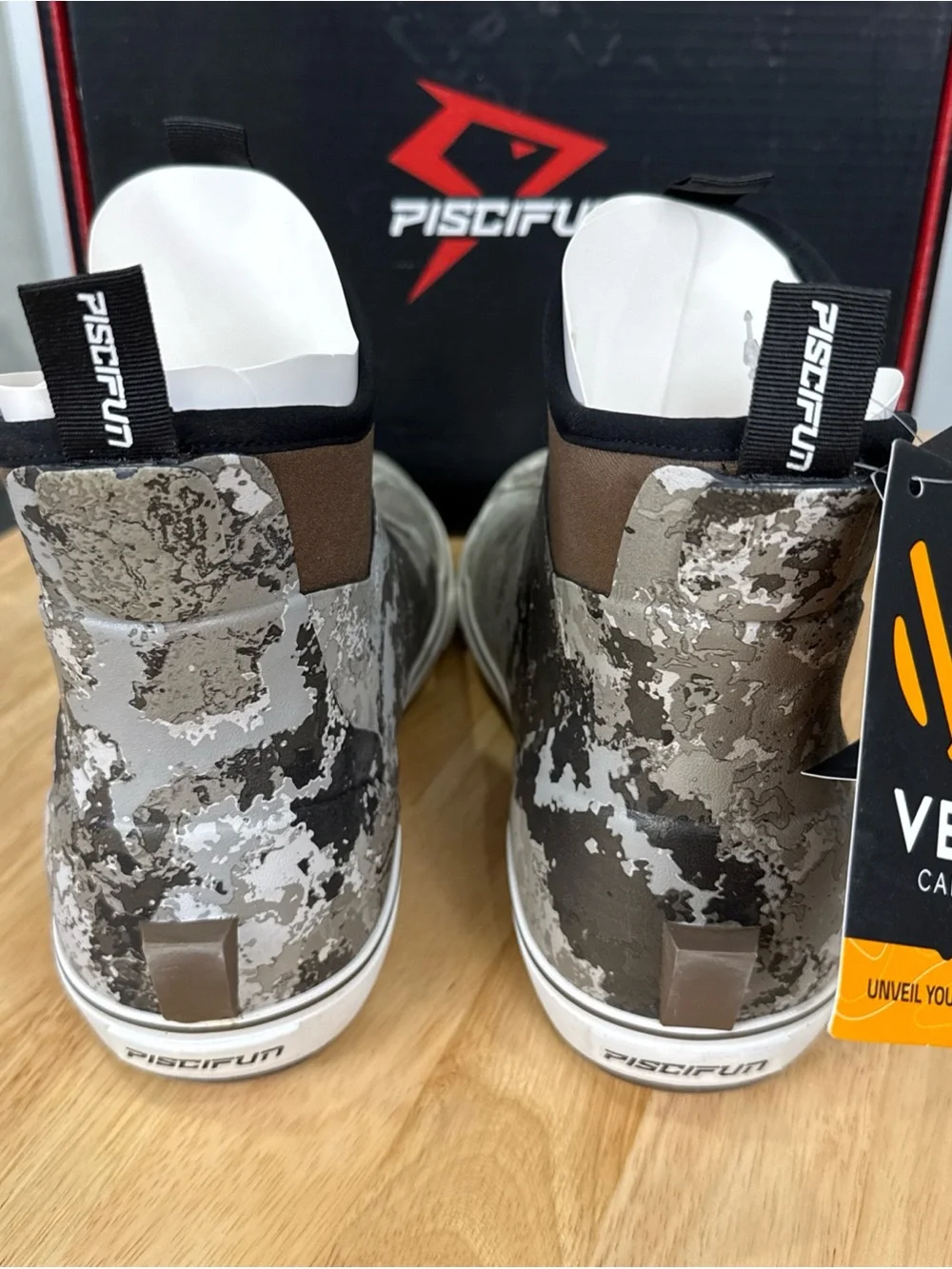 Piscifun Men’s Deck Boots Waterproof Rain Fishing Anti Slip Camo Sz 11 NEW $150